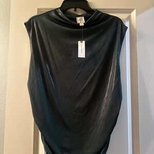 Maeve Shimmering Dark Sleeveless Blouse from Anthropologie